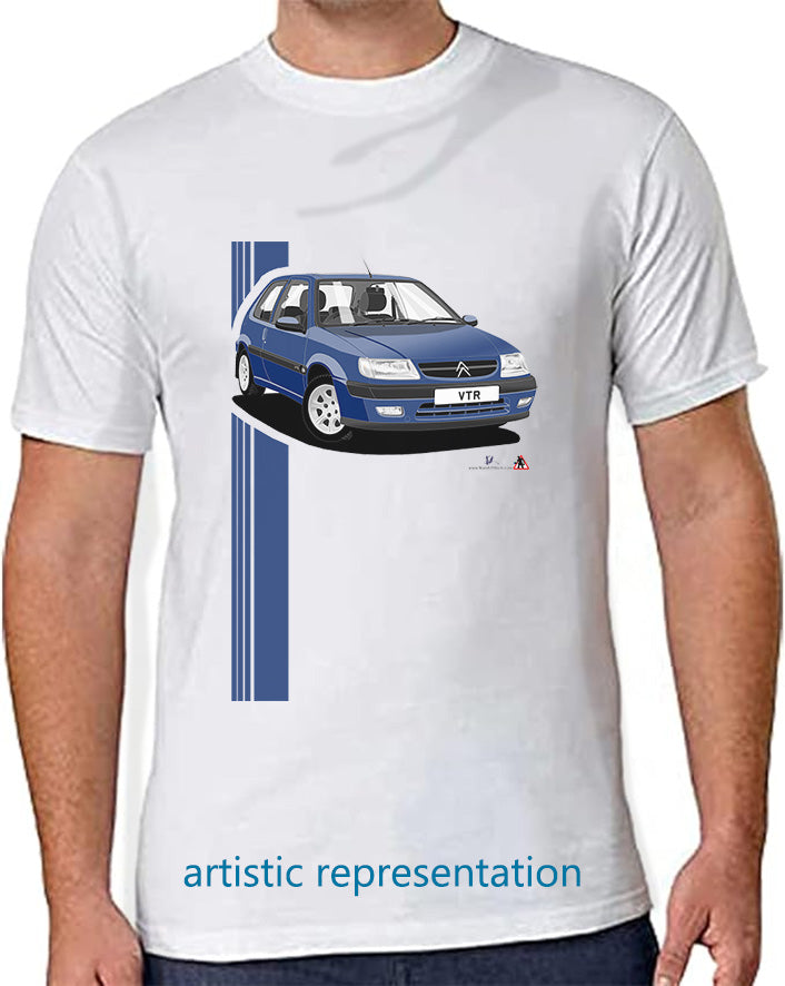 Citroen Saxo VTR Mk1 Blue Art T Shirt