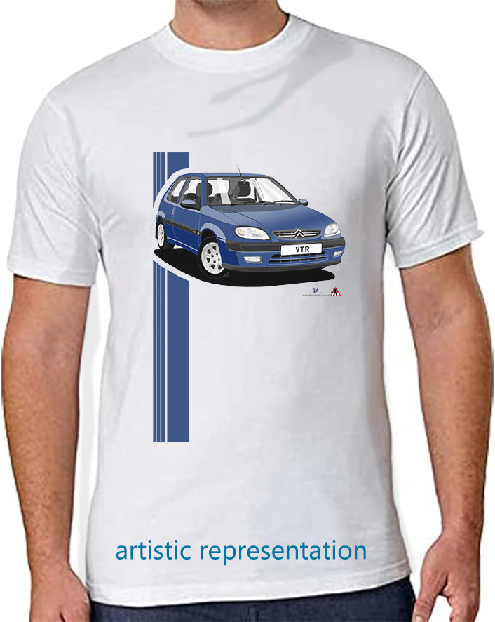 Citroen Saxo VTR Mk2 Blue Art T Shirt