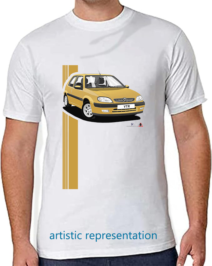 Citroen Saxo VTR Mk2 Gold Art T Shirt