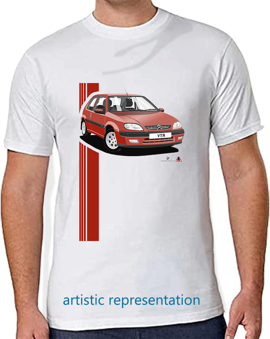 Citroen Saxo VTR Mk2 Red Art T Shirt