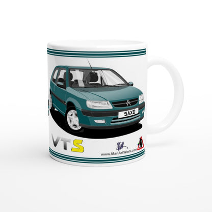 Citroen Saxo VTS Mk1 in Green Art Mug