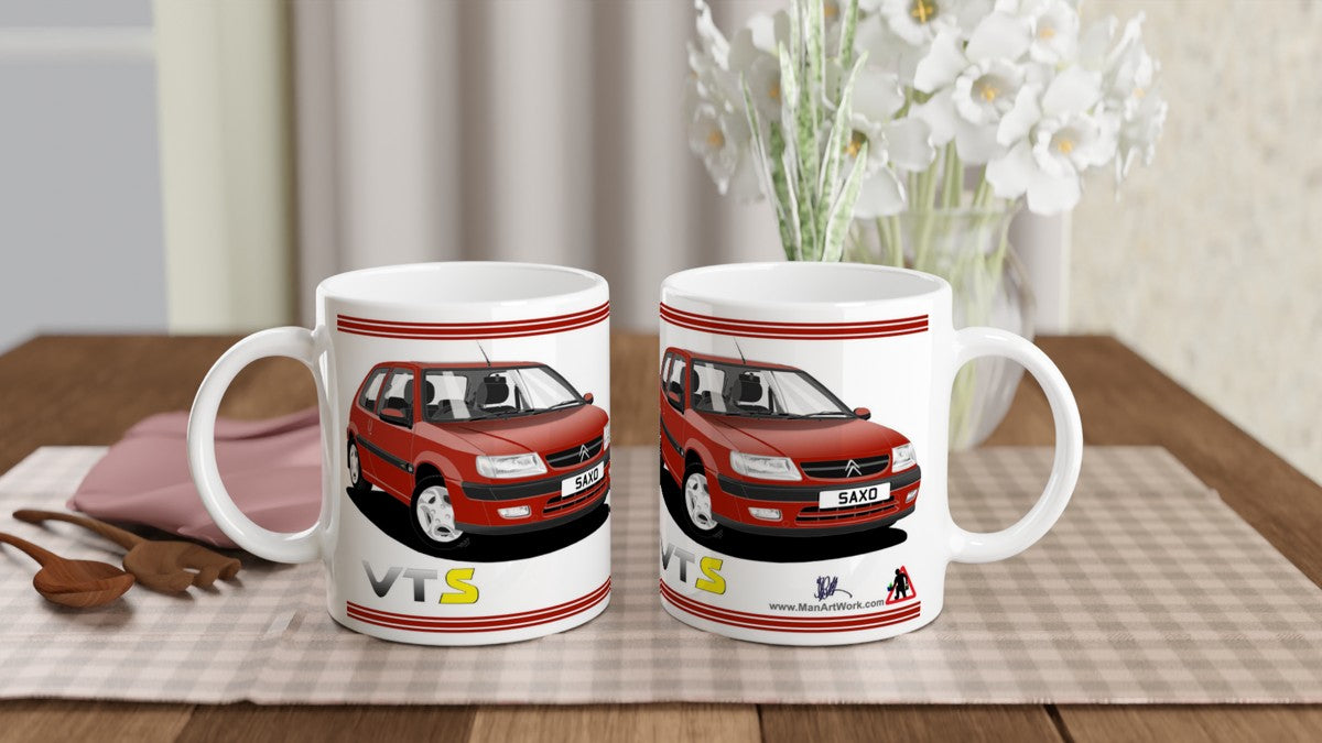 Citroen Saxo VTS Mk1 in Red Art Mug