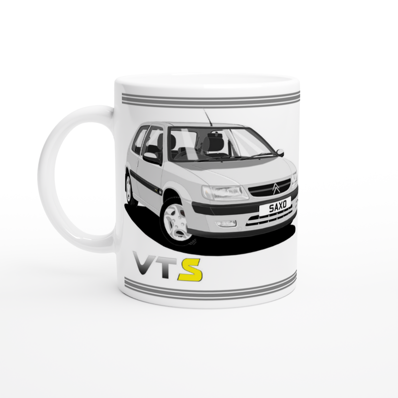 Citroen Saxo VTS Mk1 in Silver Art Mug