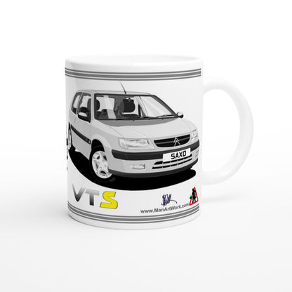 Citroen Saxo VTS Mk1 in Silver Art Mug