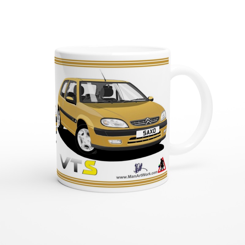 Citroen Saxo VTS Mk2 in Gold Art Mug