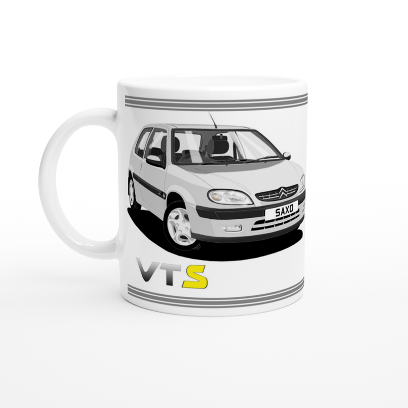 Citroen Saxo VTS Mk2 in Silver Art Mug