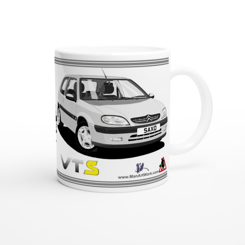 Citroen Saxo VTS Mk2 in Silver Art Mug