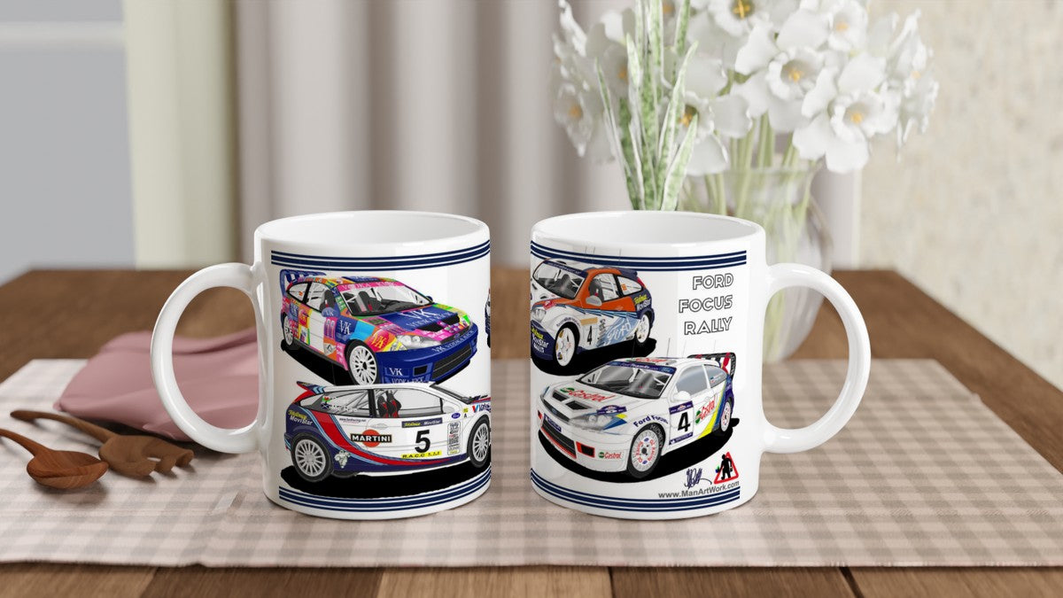 Classic Ford Focus Rally Car Mug