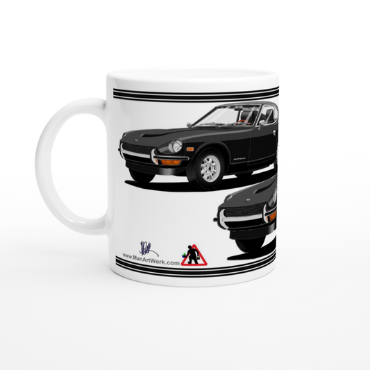 Datsun 240Z in Black Art Mug