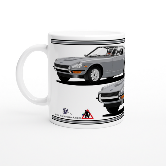 Datsun 240Z in Silver Art Mug