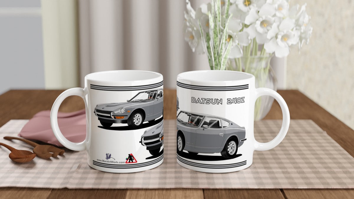 Datsun 240Z in Silver Art Mug