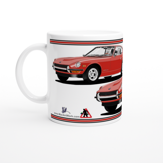 Datsun 240Z in Red Art Mug