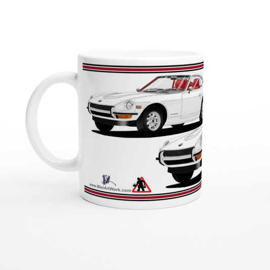 Datsun 240Z in White Art Mug