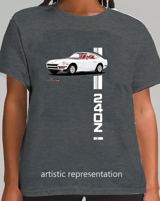 Datsun 240Z in White T Shirt