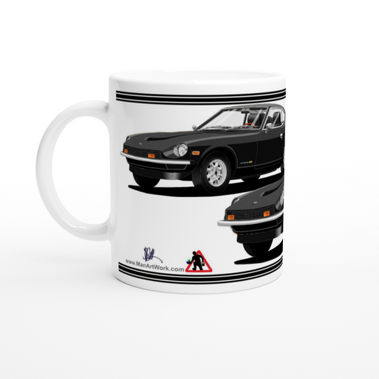Datsun 260Z in Black Art Mug