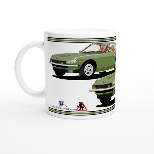 Datsun 260Z in Green Art Mug