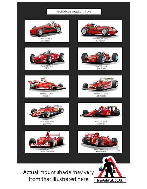 F1 motor racing classic Ferrari A4 Art Print