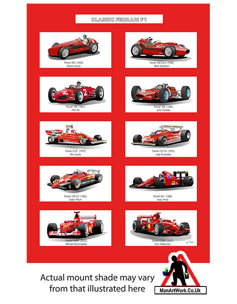 F1 motor racing classic Ferrari A4 Art Print