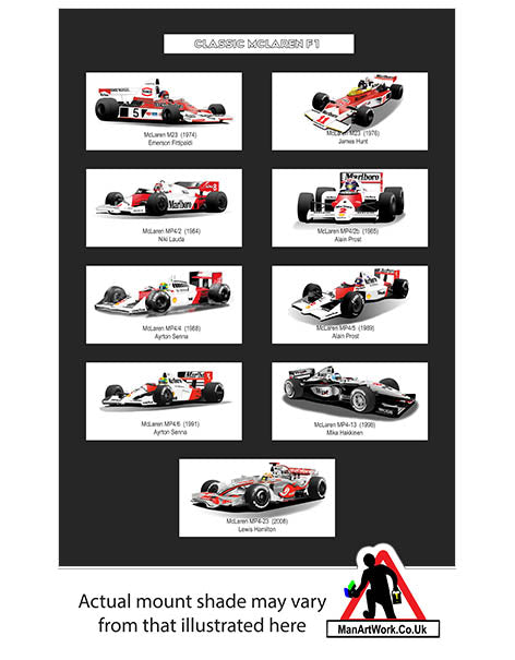 F1 motor racing classic McLaren A4 Art Print