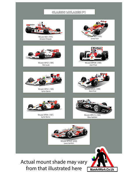 F1 motor racing classic McLaren A4 Art Print