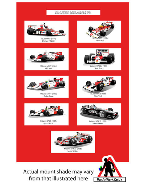 F1 motor racing classic McLaren A4 Art Print