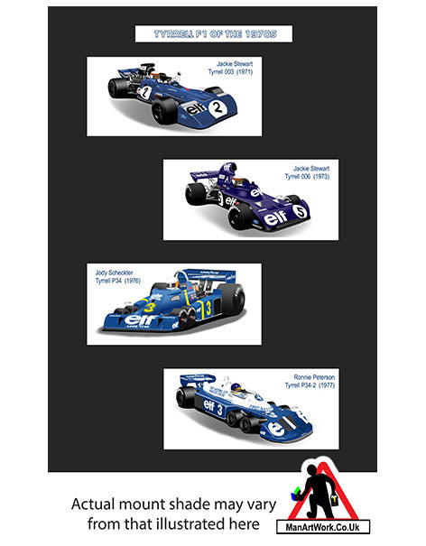 F1 motor racing 1970s Tyrrell A4 Art Print