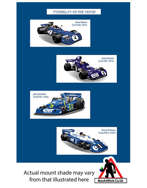 F1 motor racing 1970s Tyrrell A4 Art Print