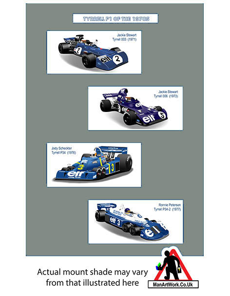 F1 motor racing 1970s Tyrrell A4 Art Print