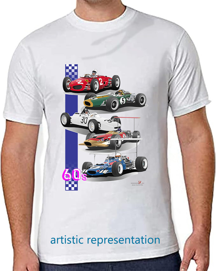 F1 Motor Racing 1960s T shirt