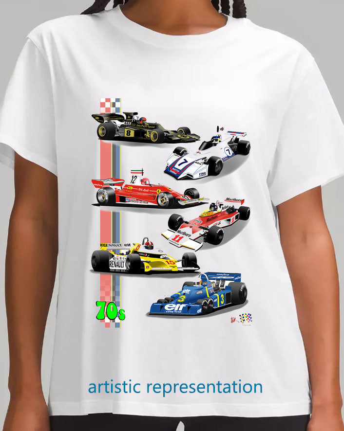 F1 Motor Racing 1970s T Shirt