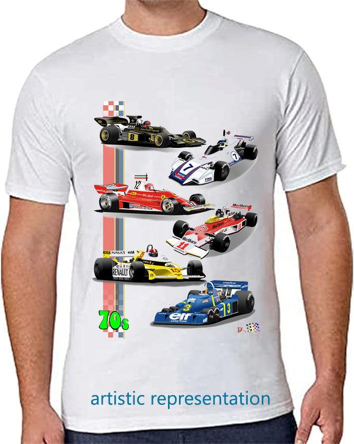 F1 Motor Racing 1970s T Shirt