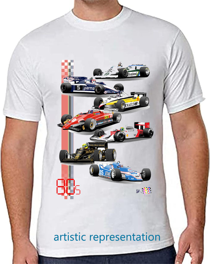 F1 Motor Racing 1980s T shirt