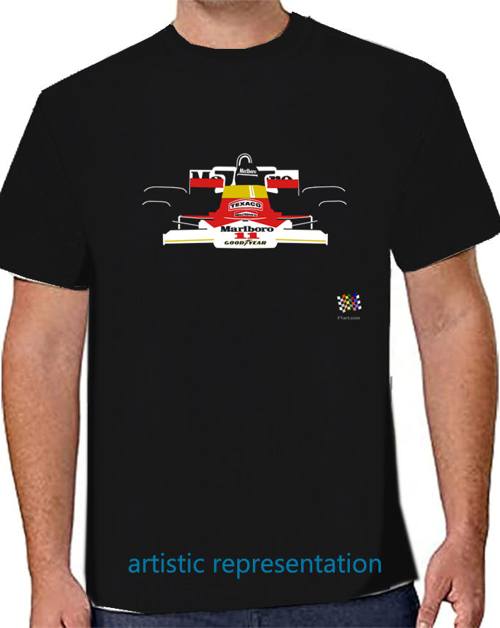 F1 Motor Racing McLaren M23 Hunt T Shirt