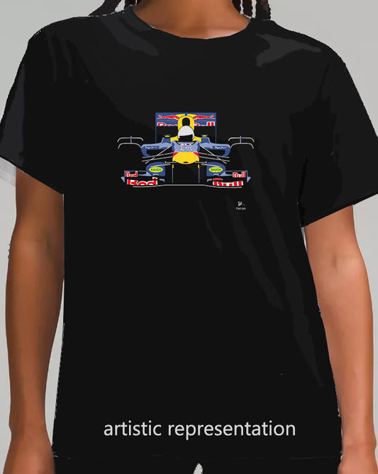 F1 Motor Racing Red Bull RB6 Vettel T Shirt