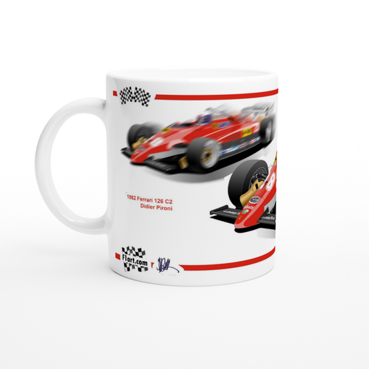 Ferrari 126 C2 F1 Motor Racing Art Mug