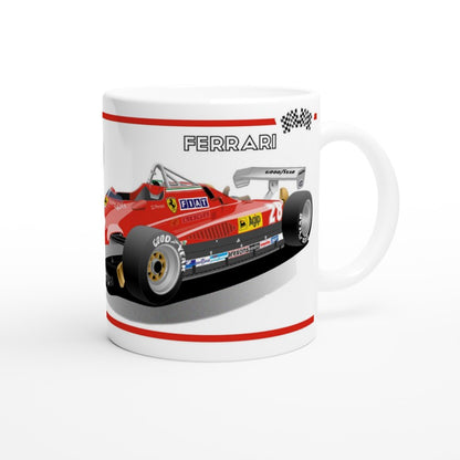 Ferrari 126 C2 F1 Motor Racing Art Mug