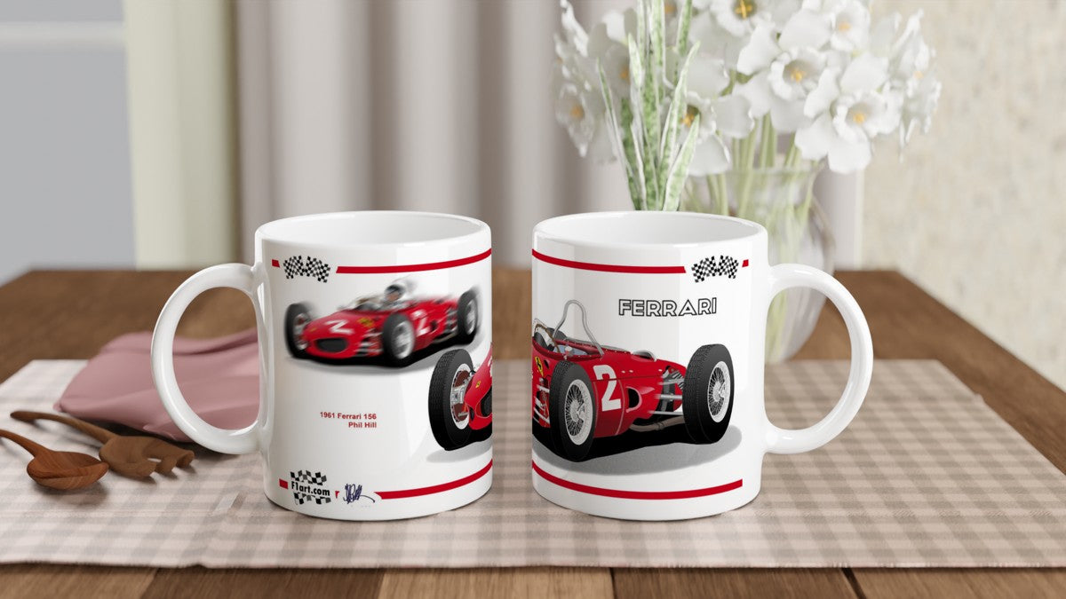 Ferrari 156 F1 Motor Racing Art Mug