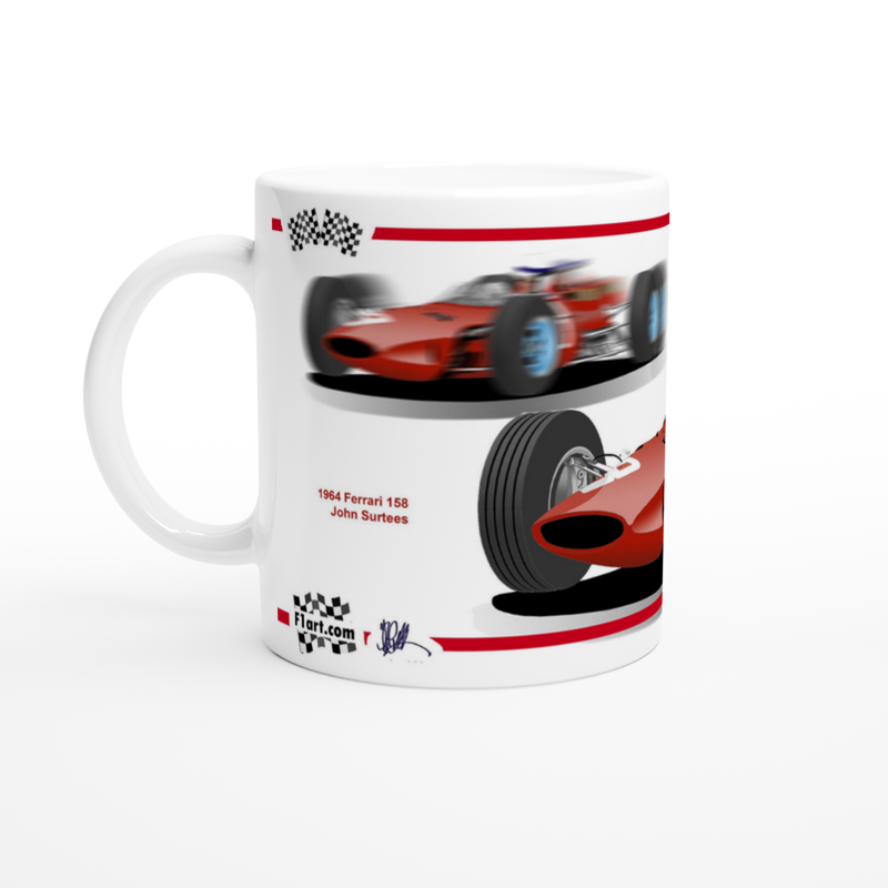 Ferrari 158 F1 Motor Racing Art Mug