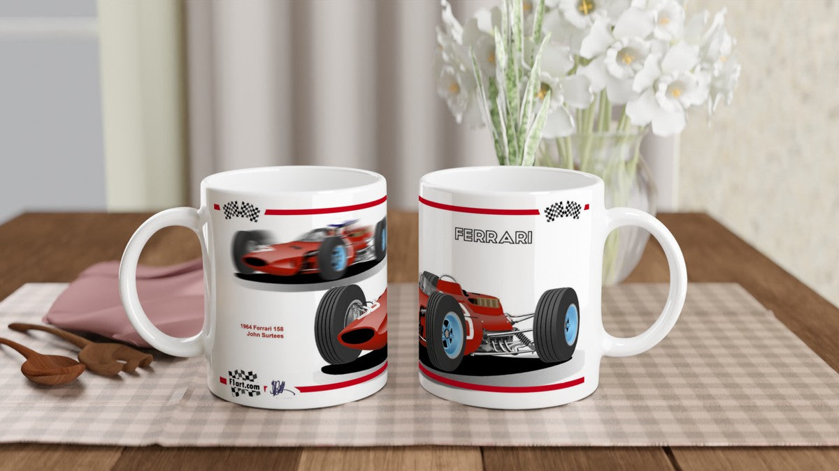 Ferrari 158 F1 Motor Racing Art Mug