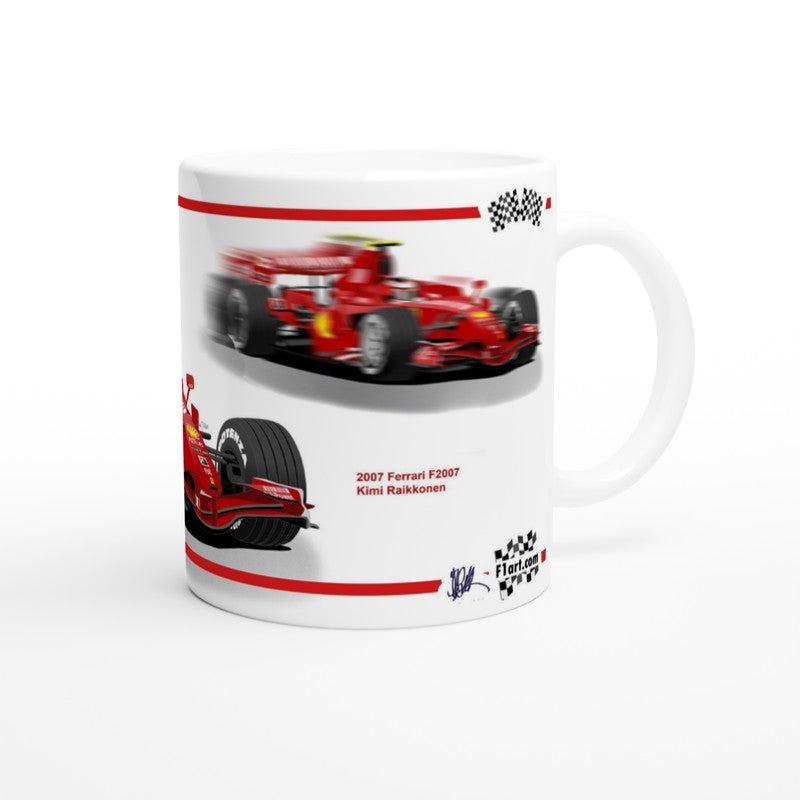 Ferrari F2007 F1 Motor Racing Art Mug