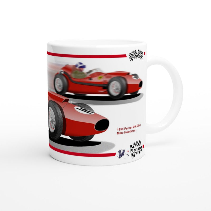 Ferrari Dino 246 F1 Motor Racing Art Mug