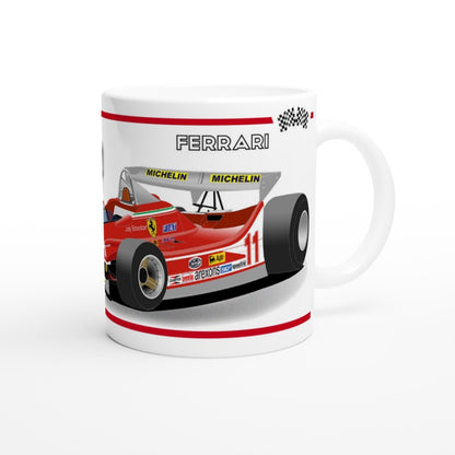 Ferrari 312 T4 F1 Motor Racing Art Mug