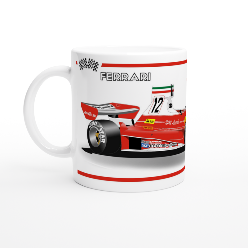 Ferrari 312T F1 Motor Racing Art Mug