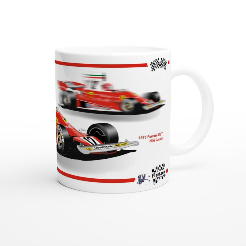 Ferrari 312T F1 Motor Racing Art Mug