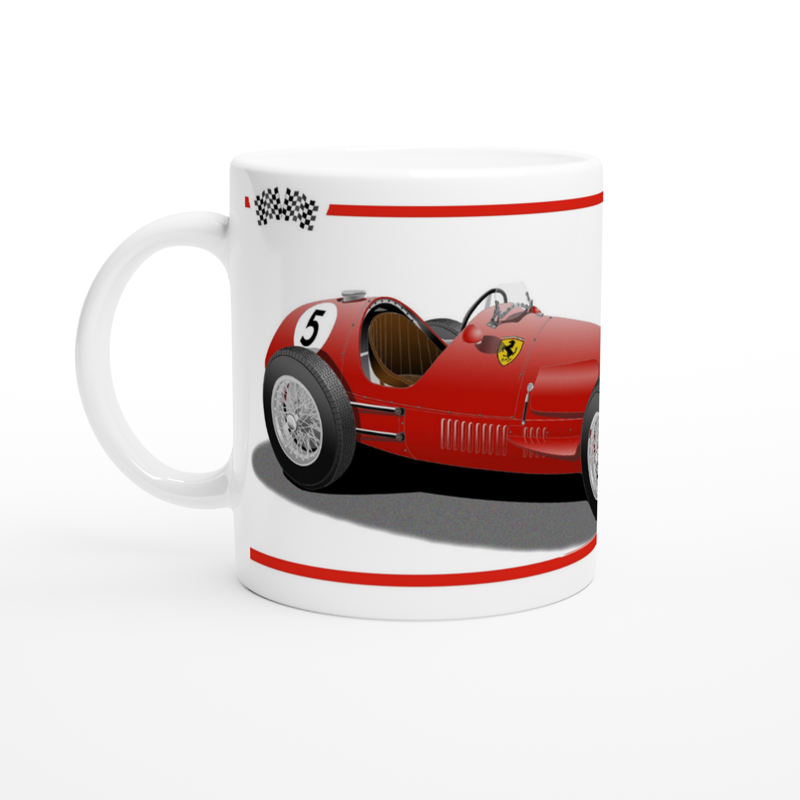 Ferrari 500 1952 F1 Motor Racing Art Mug