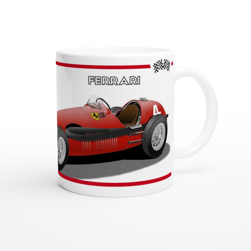 Ferrari 500 F1 1953 Motor Racing Art Mug