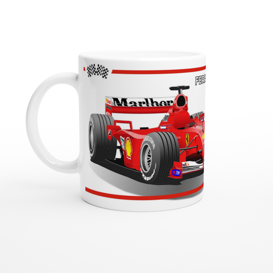 Ferrari F2001 F1 Motor Racing Art Mug