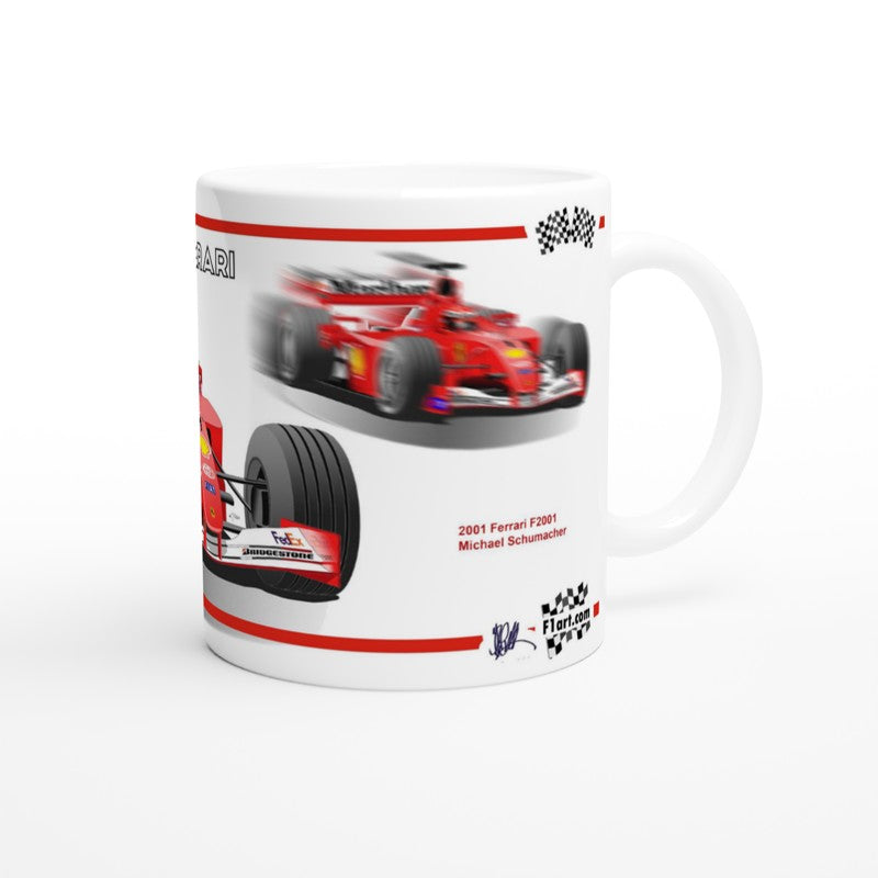 Ferrari F2001 F1 Motor Racing Art Mug