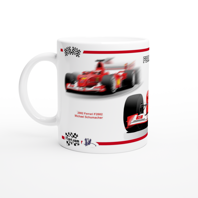 Ferrari F2002 F1 Motor Racing Art Mug