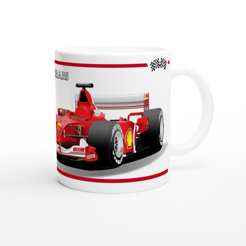 Ferrari F2002 F1 Motor Racing Art Mug